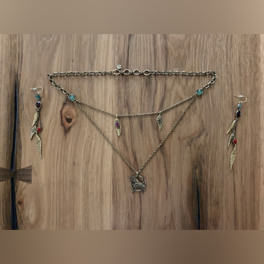 Lucky brand earrings and necklace set